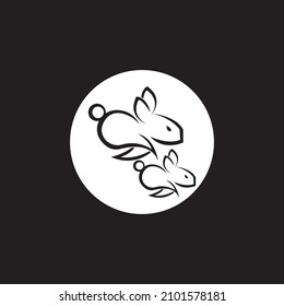 Rabbit template vector icon illustration design