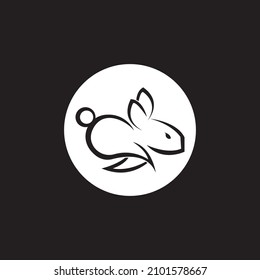 Rabbit template vector icon illustration design