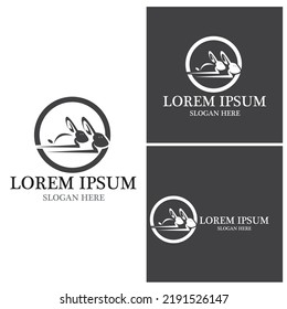Rabbit template vector icon illustration design