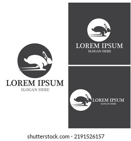 Rabbit template vector icon illustration design