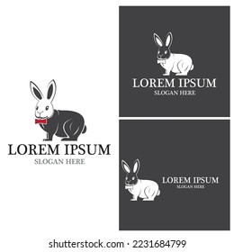 Rabbit template vector icon illustration design