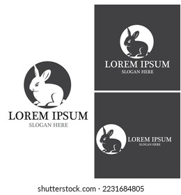Kaninchen-Vorlage, Vektorsymbol-Design