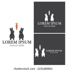 Kaninchen-Vorlage, Vektorsymbol-Design