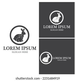 Rabbit template vector icon illustration design