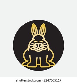 Rabbit template vector icon illustration design