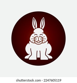 Rabbit template vector icon illustration design