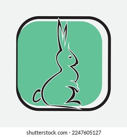 Rabbit template vector icon illustration design