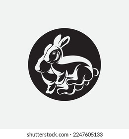 Rabbit template vector icon illustration design