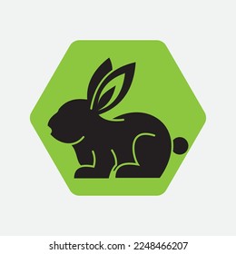 Rabbit template vector icon illustration design