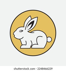 Rabbit template vector icon illustration design