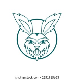 Rabbit template vector icon illustration design