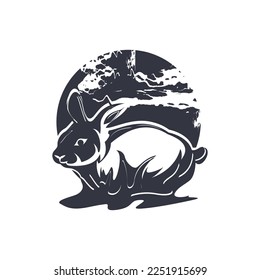 Rabbit template vector icon illustration design