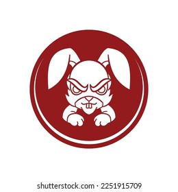 Rabbit template vector icon illustration design