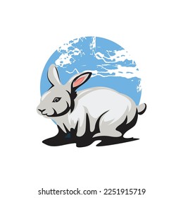 Rabbit template vector icon illustration design
