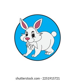 Rabbit template vector icon illustration design