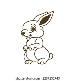 Rabbit template vector icon illustration design