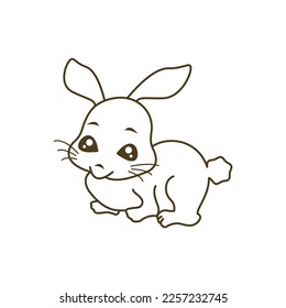 Rabbit template vector icon illustration design