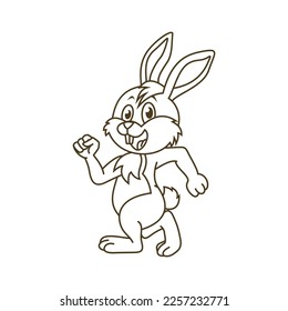 Diseño de ilustración de icono de vector de plantilla de conejo