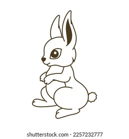 Rabbit template vector icon illustration design
