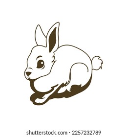 Rabbit template vector icon illustration design