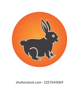 Rabbit template vector icon illustration design