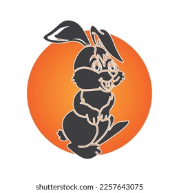 Rabbit template vector icon illustration design