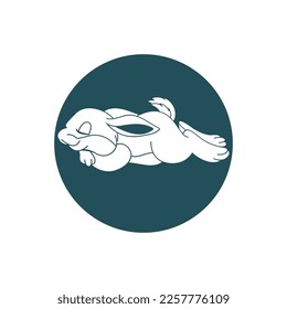 Rabbit template vector icon illustration design