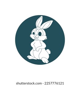 Rabbit template vector icon illustration design