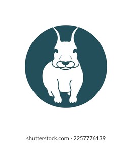 Kaninchen-Vorlage, Vektorsymbol-Design
