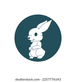 Rabbit template vector icon illustration design