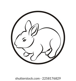 Rabbit template vector icon illustration design