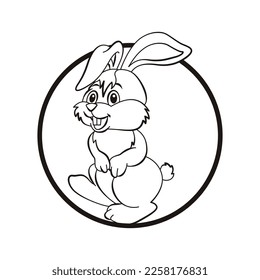 Rabbit template vector icon illustration design