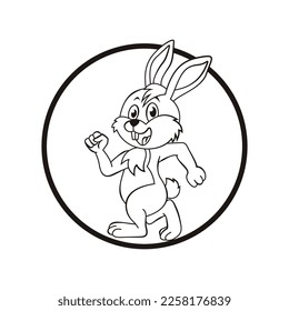 Rabbit template vector icon illustration design