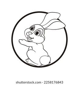 Rabbit template vector icon illustration design