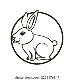 Rabbit template vector icon illustration design