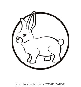 Rabbit template vector icon illustration design