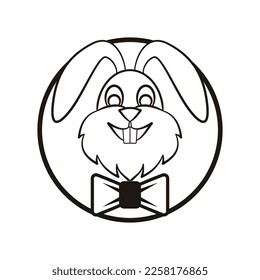 Rabbit template vector icon illustration design