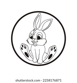 Rabbit template vector icon illustration design