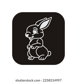 Rabbit template vector icon illustration design