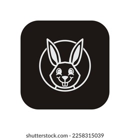 Rabbit template vector icon illustration design