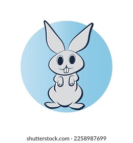 Rabbit template vector icon illustration design