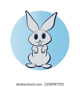 Rabbit template vector icon illustration design