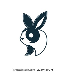 Rabbit template vector icon illustration design