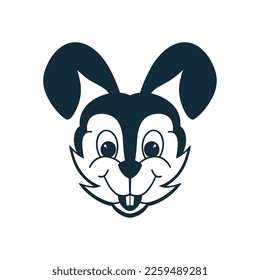 Rabbit template vector icon illustration design