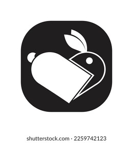 Rabbit template vector icon illustration design