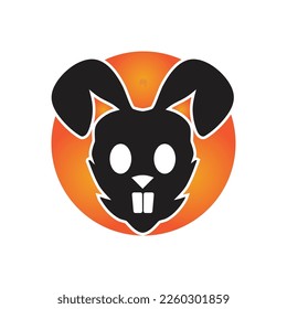 Kaninchen-Vorlage, Vektorsymbol-Design