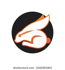 Rabbit template vector icon illustration design