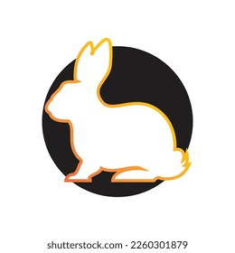 Rabbit template vector icon illustration design