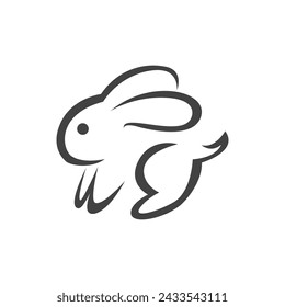 Rabbit template vector icon illustration design