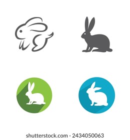 Kaninchen-Vorlage Vektor-Symbol Illustration Design